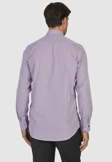 Trendiges Businesshemd mit auffälligen Knöpfen, blackberry 