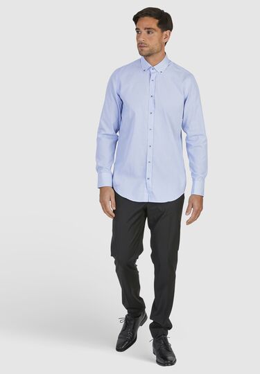 Trendiges Businesshemd mit auffälligen Knöpfen, sky blue Detailansicht 2