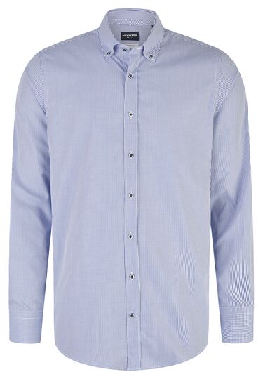 Trendiges Businesshemd mit auffälligen Knöpfen, royal blue Frontansicht