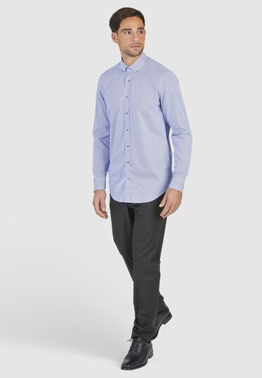 Trendiges Businesshemd mit auffälligen Knöpfen, royal blue Detailansicht 1