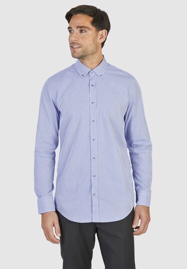 Trendiges Businesshemd mit auffälligen Knöpfen, royal blue