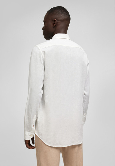 Modern Fit Businesshemd, white Rückansicht