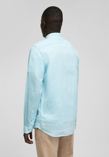 Modern Fit Businesshemd, turquoise Rückansicht