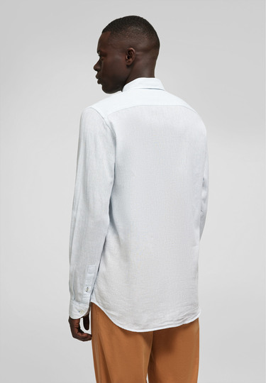 Modern Fit Businesshemd, light blue Rückansicht