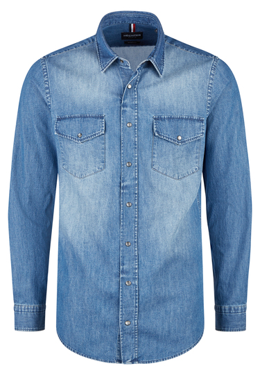 Casual Hemd, steel blue Frontansicht