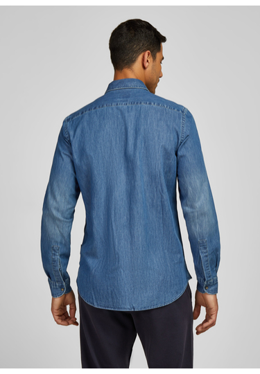 Casual Hemd, steel blue