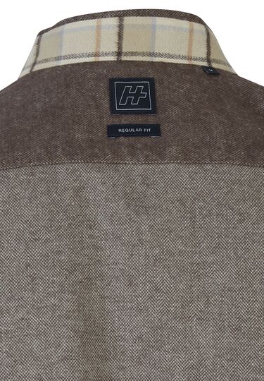 Casual Flanellhemd, blackbrown