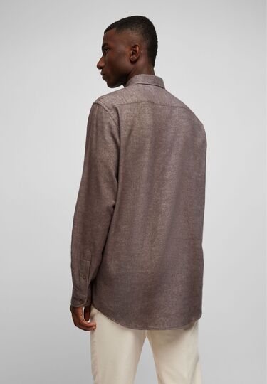 Casual Flanellhemd, blackbrown