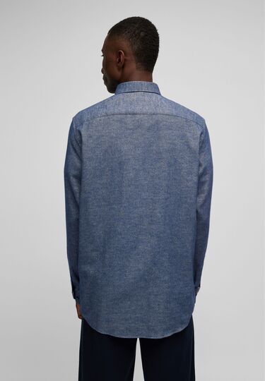 Casual Flanellhemd, midnight blue