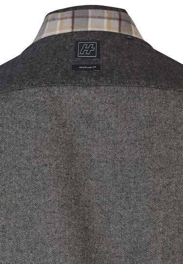 Casual Flanellhemd, carbon