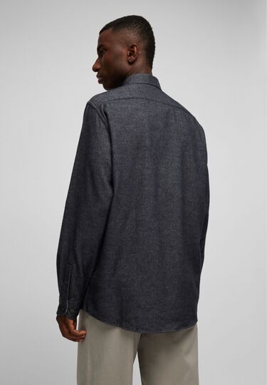 Casual Flanellhemd, carbon