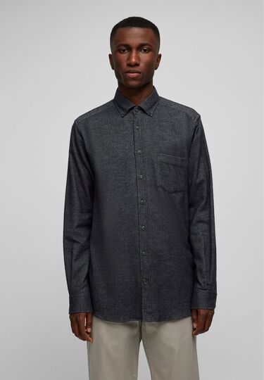 Casual Flanellhemd, carbon