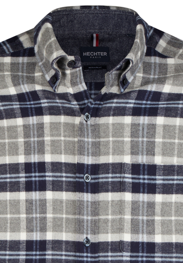 Flanell-Karo-Hemd, midnight blue Detailansicht 1