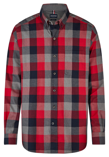 Flanell-Karo-Hemd, chili Frontansicht