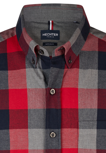 Flanell-Karo-Hemd, chili Detailansicht 1