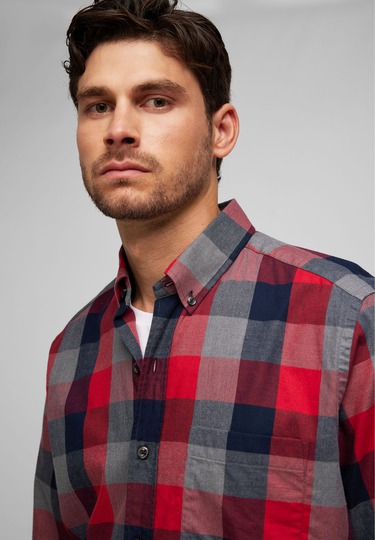 Flanell-Karo-Hemd, chili 
