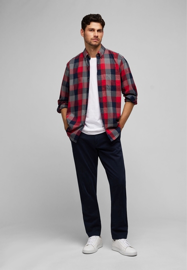 Flanell-Karo-Hemd, chili 