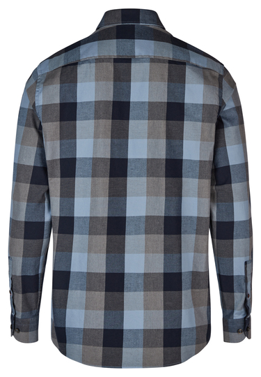 Flanell-Karo-Hemd, steel blue Rückansicht