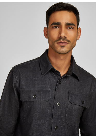 Casual Overshirt im Regular Fit, carbon