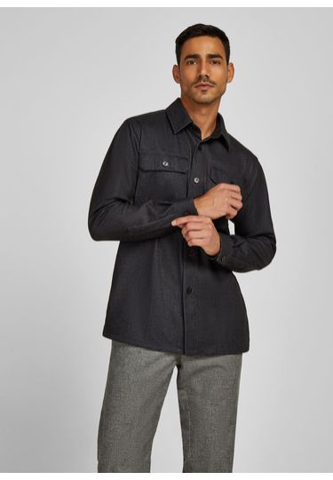 Casual Overshirt im Regular Fit, carbon