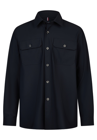 Casual Overshirt im Regular Fit, navy Frontansicht
