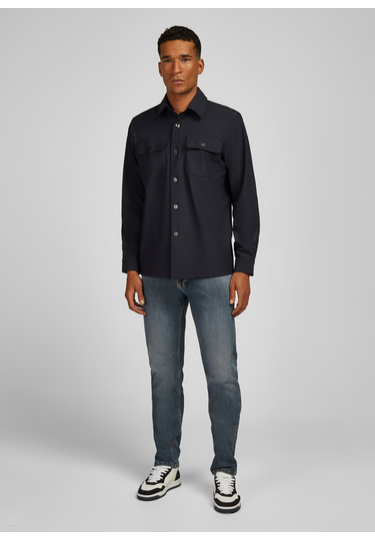 Casual Overshirt im Regular Fit, navy Detailansicht 2