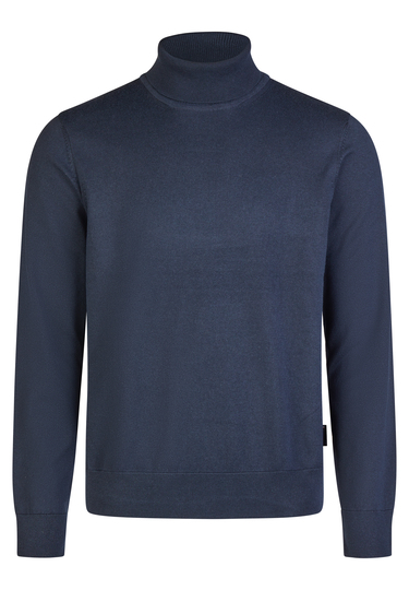 KNIT ROLLNECK, Midnight blue Frontansicht