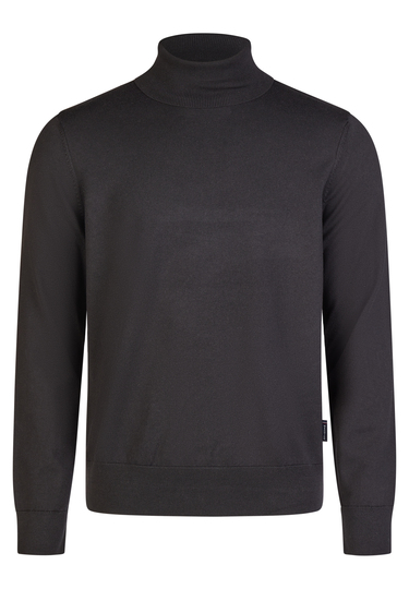 KNIT ROLLNECK, Black Frontansicht