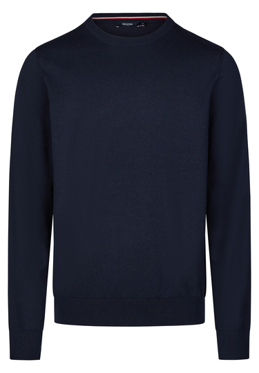 KNIT CREWNECK, midnight blue Frontansicht