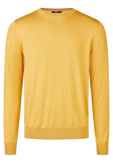 KNIT CREWNECK, mustard Frontansicht
