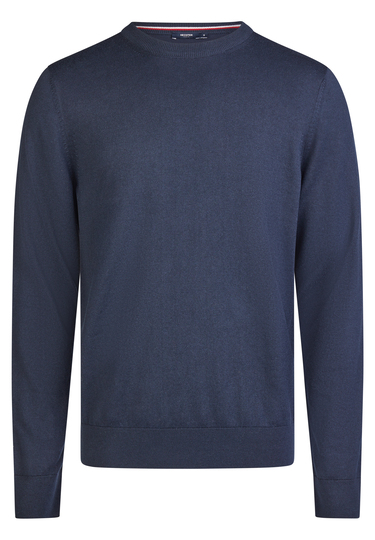 KNIT CREWNECK, midnight blue Frontansicht