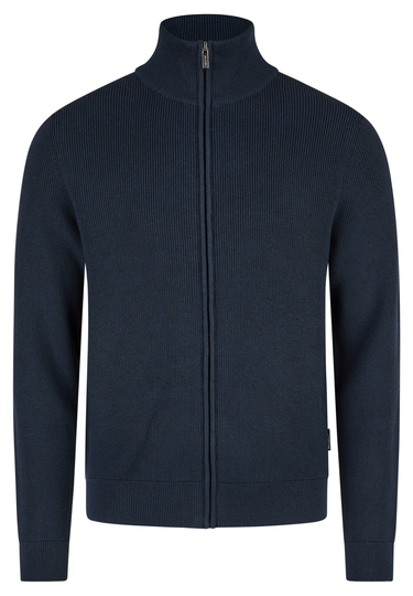 Basic-Zip-Jacke, midnight blue Frontansicht