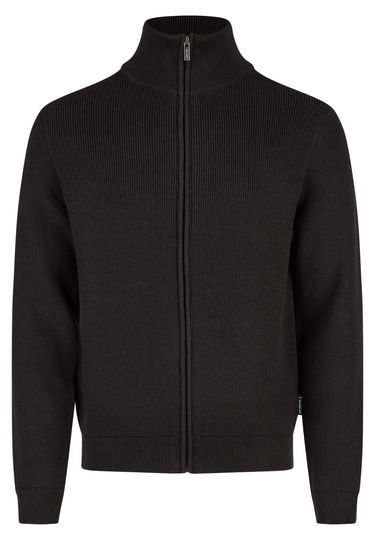 Basic-Zip-Jacke, black Frontansicht