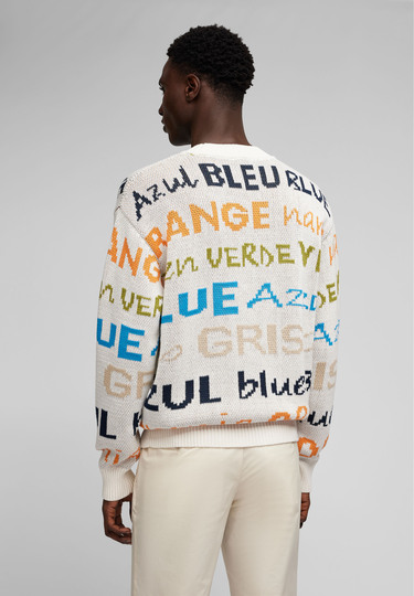 KNIT CREWNECK, Offwhite Detailansicht 1