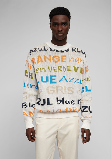 KNIT CREWNECK, Offwhite 