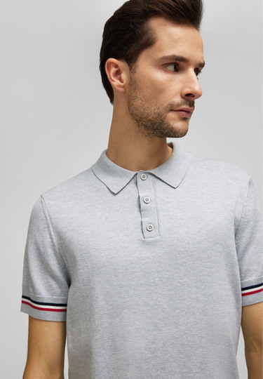 Strick-Polo, silver Detailansicht 1
