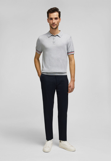 Strick-Polo, silver Detailansicht 2