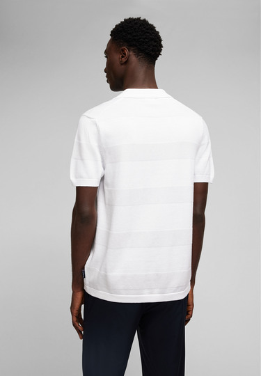 KNIT POLO, White 