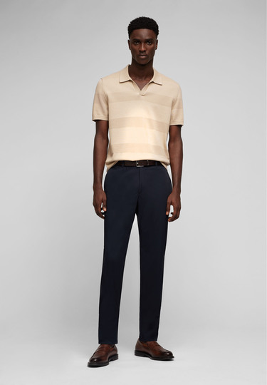 KNIT POLO, Sand 