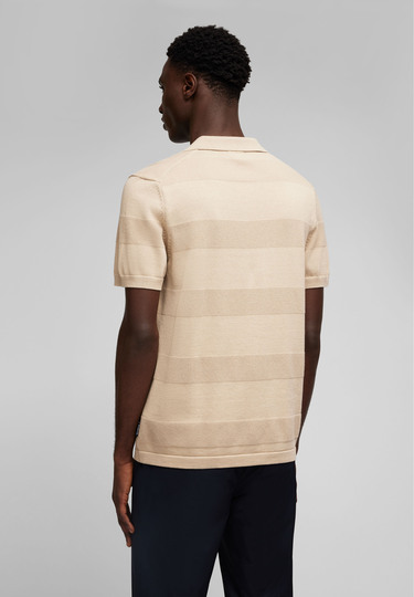 KNIT POLO, Sand 