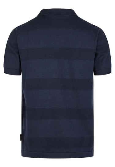 KNIT POLO, Midnight blue Rückansicht