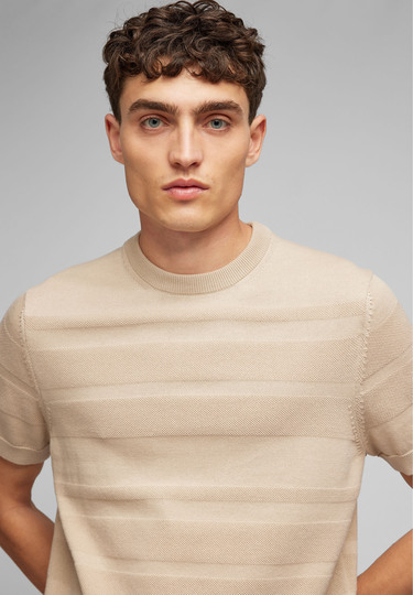 KNIT T-SHIRT, Sand