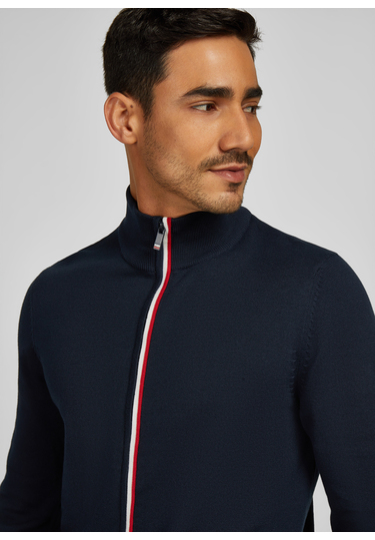 Sportive Zip-Jacke, midnight blue