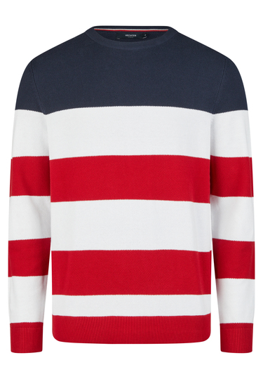 Colour Blocking Pullover, chili Frontansicht