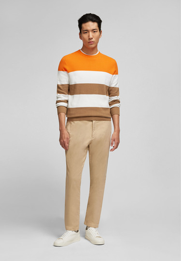Colour Blocking Pullover, camel Detailansicht 2
