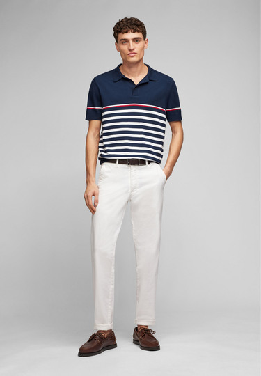 KNIT POLOSHIRT, Midnight blue