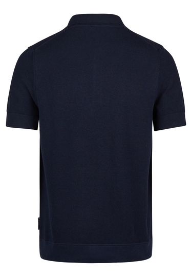 KNIT POLO, Midnight blue Rückansicht