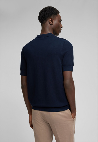 KNIT POLO, Midnight blue Detailansicht 2