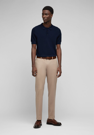 KNIT POLO, Midnight blue 