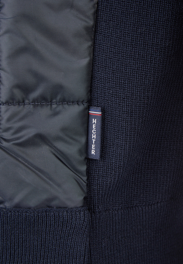 Strick Hybrid Jacke, midnight blue 